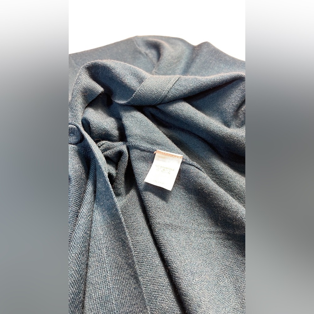 J Jill button down cardigan,SZxsp, dark, teal color, never worn, very fine knit - Picture 7 of 8